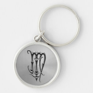Stainless Steel Virgo Symbol Key Ring