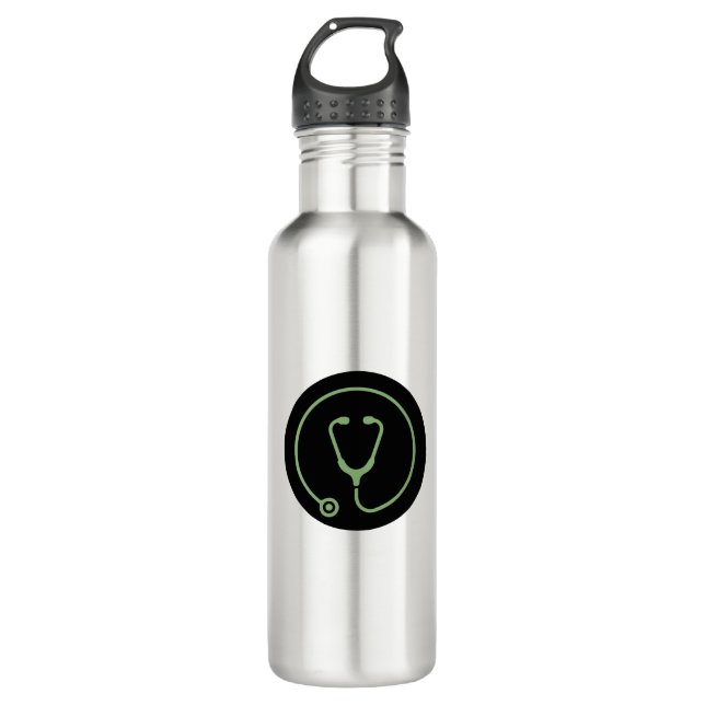 Stainless steel water bottle - goMedic logo (Front)