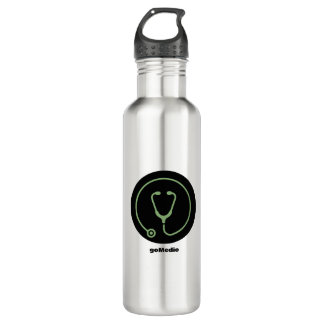 Stainless steel water bottle - goMedic logo