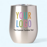 Stainless Steel Wine Tumbler with Lid Custom Logo
