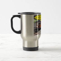 stainless travel mug.  happy father's day.  cow co