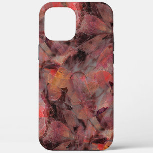 Stains in red hues on black grey grainy background iPhone 12 pro max case