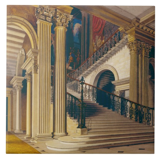 Stair Case, Buckingham House, from 'The History of Tile (Front)