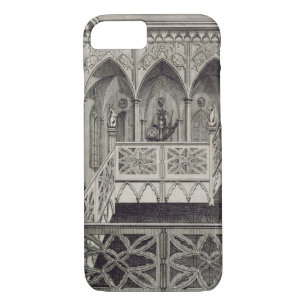 Staircase at Strawberry Hill, engraved by J. Newto iPhone 8/7 Case