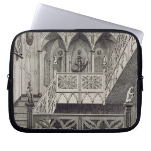 Staircase at Strawberry Hill, engraved by J. Newto Laptop Sleeve