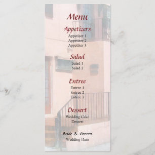 Staircase in Bermuda Wedding Menu