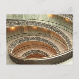 Staircase in Vatican Museum Postcard