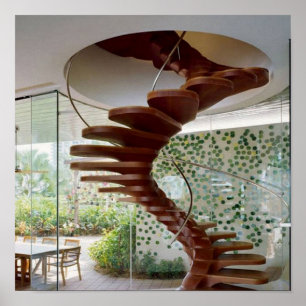 STAIRCASE indoor circular art  : Graphics by NAVIN Poster