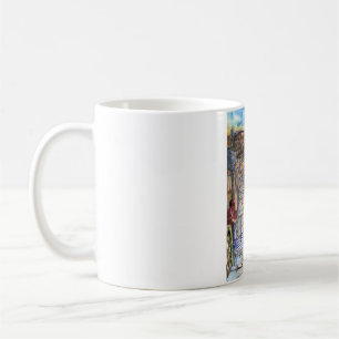 Staircase to the plan of Valparaiso (watercolor). Coffee Mug