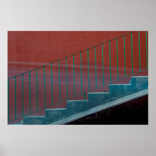 Stairs And Railing Still Life Poster