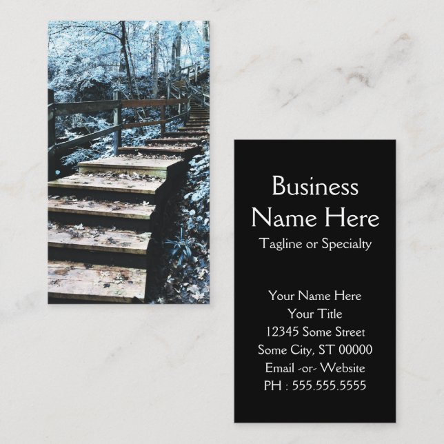 stairs nightscape business card (Front/Back)