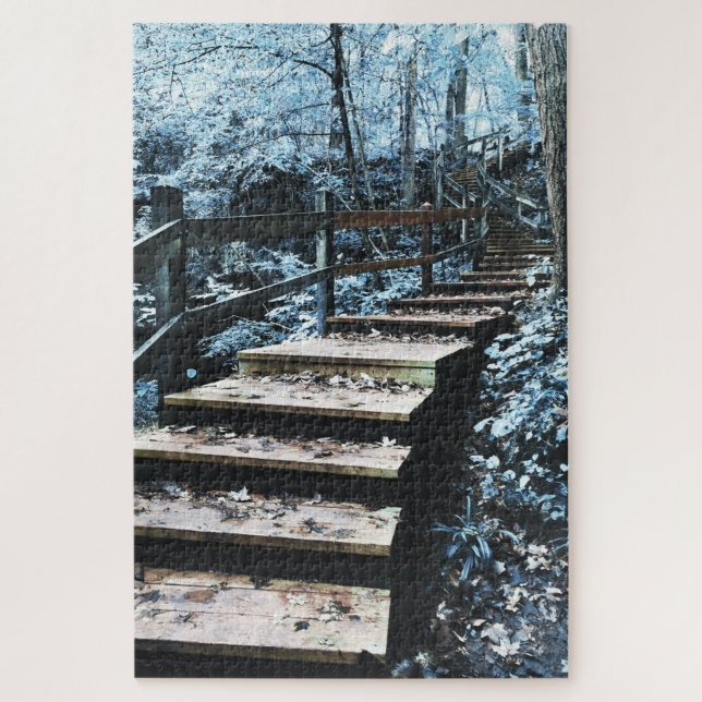 stairs nightscape jigsaw puzzle (Vertical)