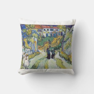 Stairway at Auvers 1890 by Vincent van Gogh Cushion