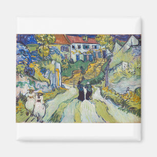 Stairway at Auvers 1890 by Vincent van Gogh Magnet