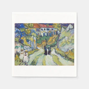 Stairway at Auvers 1890 by Vincent van Gogh Napkin