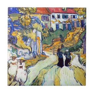 Stairway at Auvers by Vincent Van Gogh   Ceramic Tile