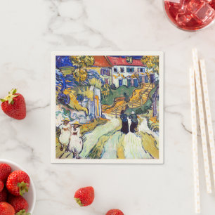 Stairway at Auvers by Vincent Van Gogh   Napkin