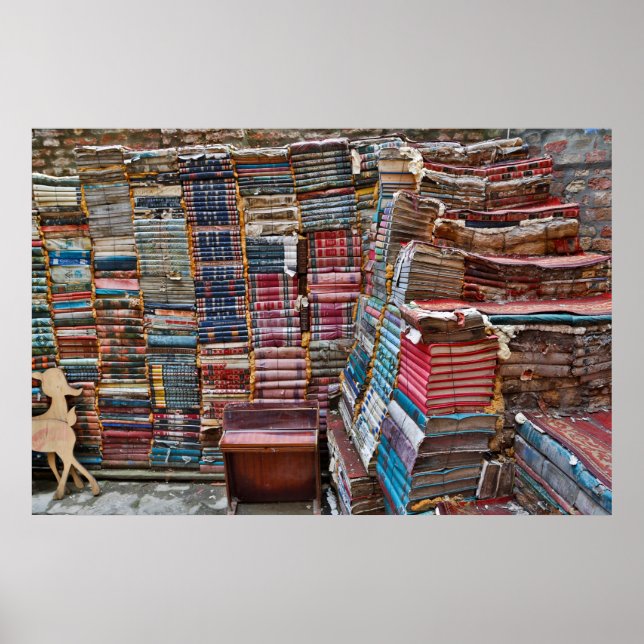 Stairway Of Old Books Poster (Front)