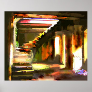Stairway to an Empty Basement Poster