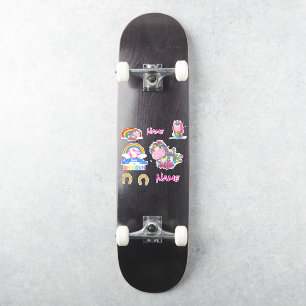 Stakeboard Cute Unicorns Custom-Cut Vinyl Sticker