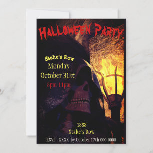 Stake's Row Halloween Custom Invite