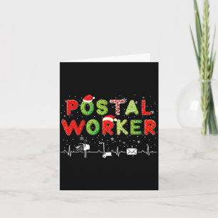 Stal Worker Mail Lady Christmas Mail Carrier St Of Card
