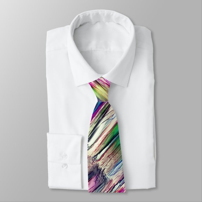 Stalagmite or rock with flashy colours tie (Tied)