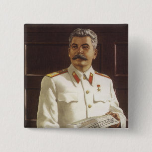 Stalin 15 Cm Square Badge