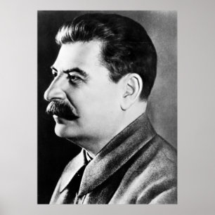 Stalin photo portrait poster