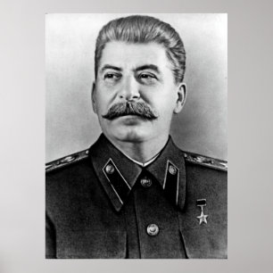 Stalin photo portrait poster