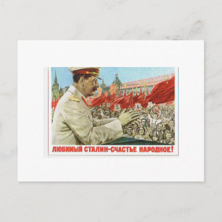 stalin poster art postcard
