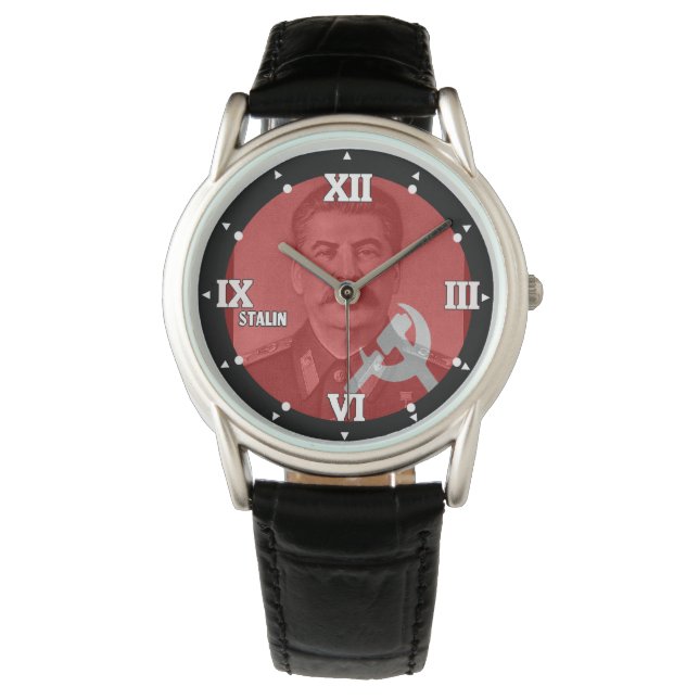 Stalin USSR Communist CCCP History Figure Watch (Front)