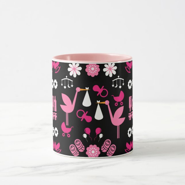 Stalk Delivery Twin Baby Room Mug (Center)
