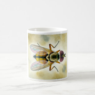 Stalk Eyed Fly 280824IREF242 - Watercolor Coffee Mug