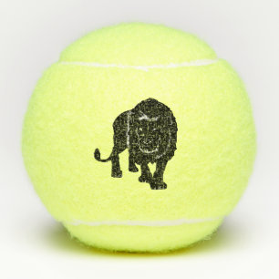 Stalking Lion Tennis Balls