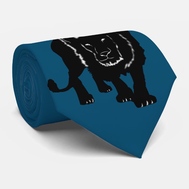 Stalking Lion Tie (Rolled)