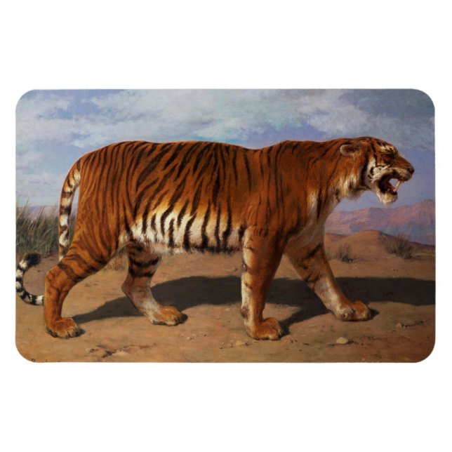 Stalking Tiger (by Rosa Bonheur) Magnet (Horizontal)