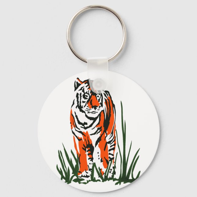 Stalking Tiger Key Ring (Front)