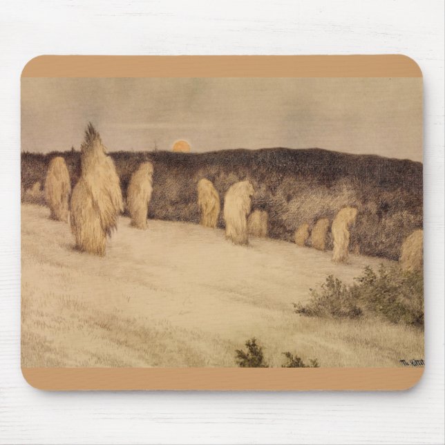 Stalks of Grain in Moonlight Mouse Pad (Front)