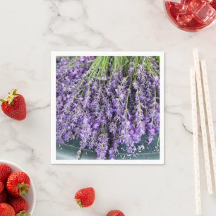 Stalks of Lavender Paper Napkins