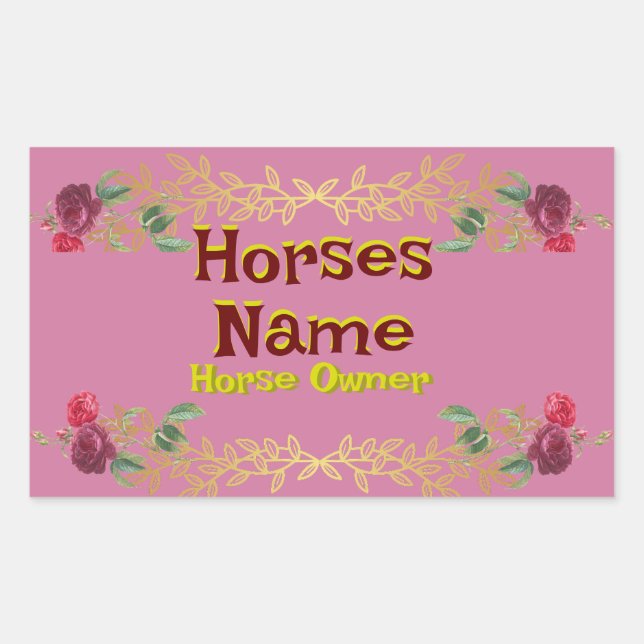 stall sign rectangular sticker (Front)