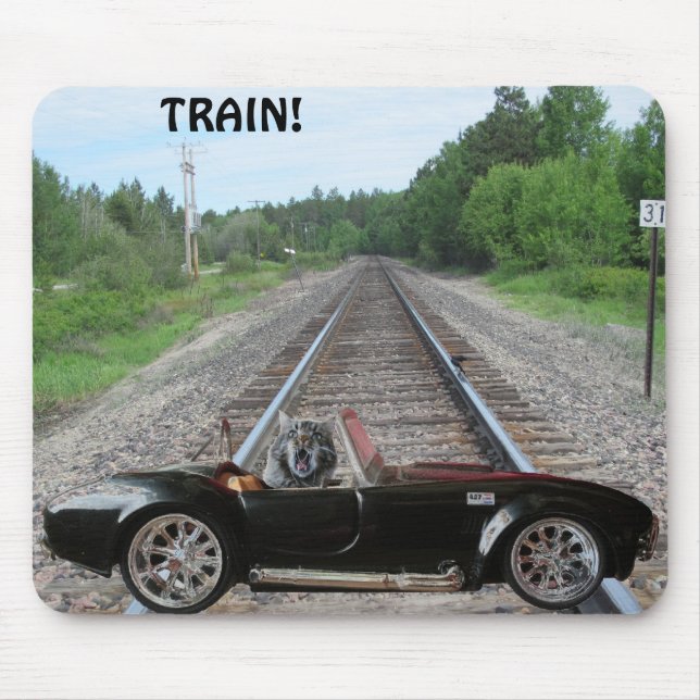 Stalled on the Tracks! Mouse Pad (Front)
