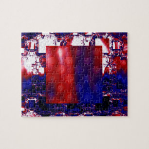 Stalling   Red and Blue Fractal Art Jigsaw Puzzle