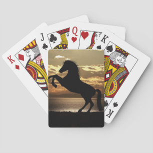 Stallion in Sunset Playing Cards