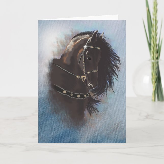Stallion Portrait - Greeting Card (Front)