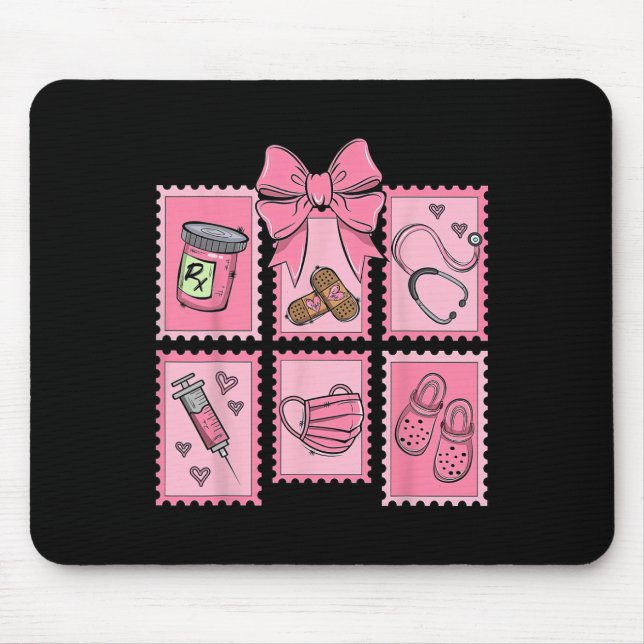 Stamp Bow Pharmacy Pill Cpht Pharmacist Technician Mouse Pad (Front)