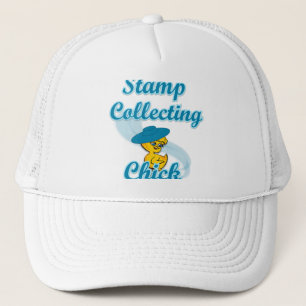 Stamp Collecting Chick #3 Trucker Hat