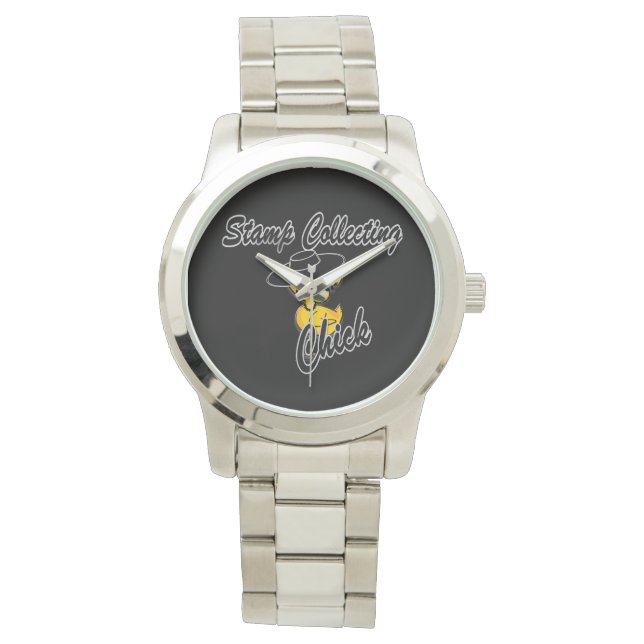 Stamp Collecting Chick #4 Watch (Front)