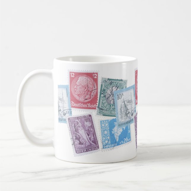 Stamp Collecting Month Mug (Left)