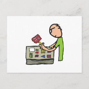 Stamp Collecting Postcard